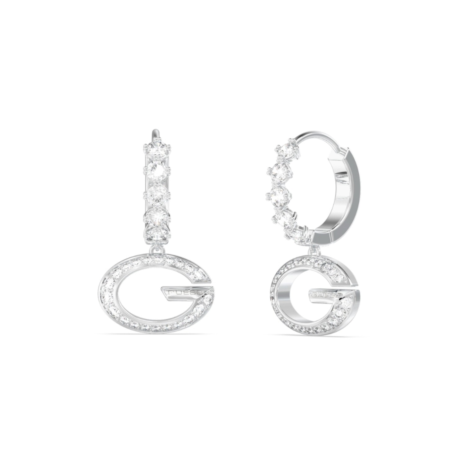 GUESS Ladies Silver-Tone G Camden 20mm Pendant Earrings JUBE06342JWRHT/U GUESS Ladies Silver-Tone G Camden 20mm Pendant Earrings JUBE06342JWRHT/U by Guess Jewellery