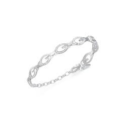 GUESS Ladies Silver-Tone G Camden Crystals Bracelet JUBB06341JWRHL GUESS Ladies Silver-Tone G Camden Crystals Bracelet JUBB06341JWRHL