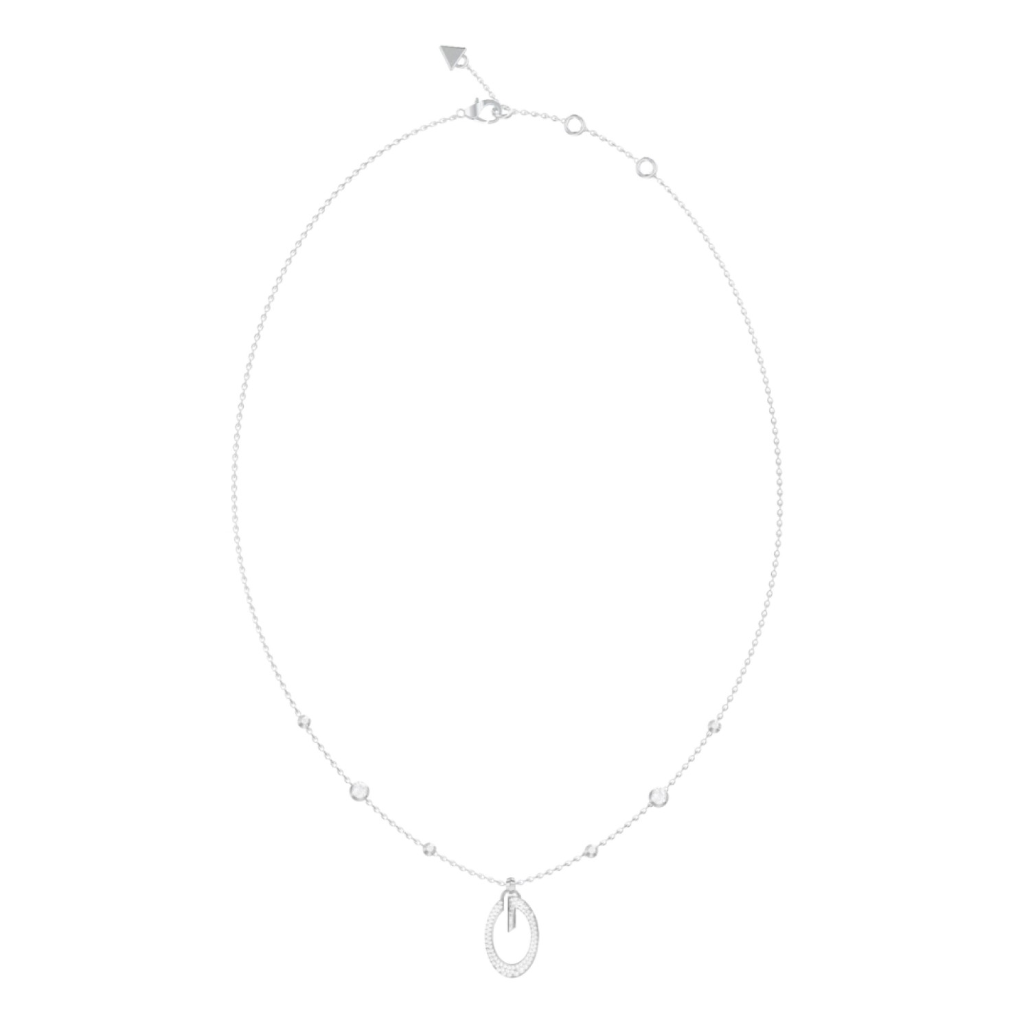 GUESS Ladies Silver-Tone G Camden Crystals Necklace JUBN06340JWRHT/U GUESS Ladies Silver-Tone G Camden Crystals Necklace JUBN06340JWRHT/U by Guess Jewellery
