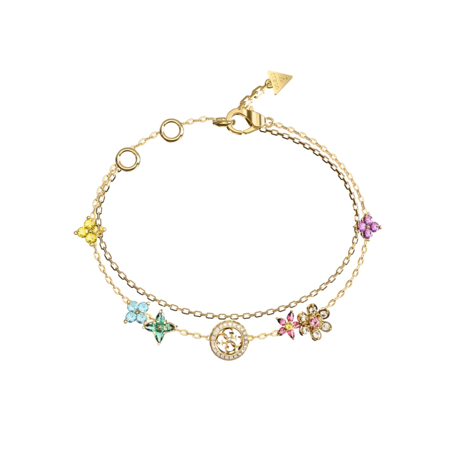 GUESS MULTI FLOWERS BRACELET JUBB06029JWYGMCL – Guess Jewellery Auckland | GUESS jewellery effortlessly transitions from daytime to nighttime wear, Fast Free Delivery from Auckland GUESS MULTI FLOWERS BRACELET JUBB06029JWYGMCL by Guess Jewellery