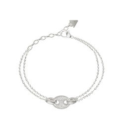 GUESS Marine Pave Link Bracelet JUBB06222JWRHL