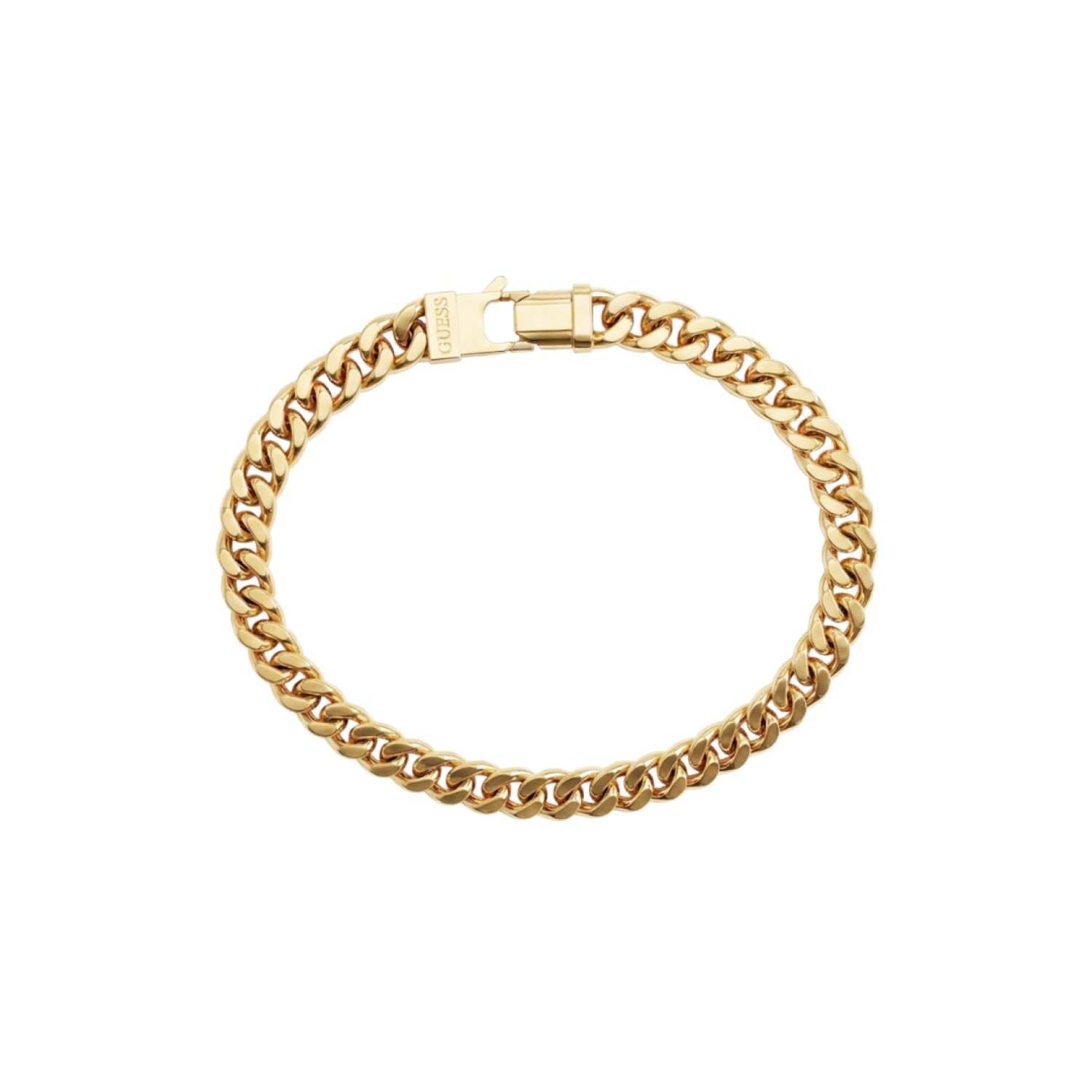GUESS Mens Gold-Tone 8mm Curb Chain Bracelet JUMB06106JWYGL GUESS Mens Gold-Tone 8mm Curb Chain Bracelet JUMB06106JWYGL by Guess Jewellery