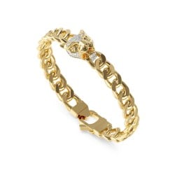GUESS Mens Gold-Tone Panther Chain Bracelet JUMB06083JWYGL GUESS Mens Gold-Tone Panther Chain Bracelet JUMB06083JWYGL
