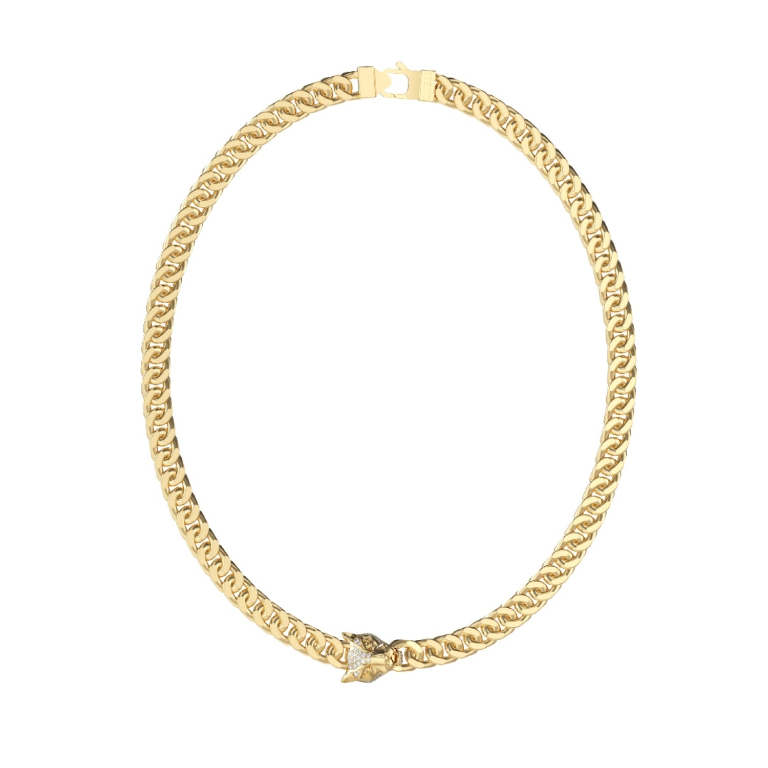 GUESS Mens Gold-Tone Panther Chain Necklace JUMN06081JWYGT/U GUESS Mens Gold-Tone Panther Chain Necklace JUMN06081JWYGT/U by Guess Jewellery