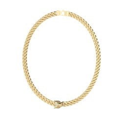GUESS Mens Gold-Tone Panther Chain Necklace JUMN06081JWYGT/U GUESS Mens Gold-Tone Panther Chain Necklace JUMN06081JWYGT/U