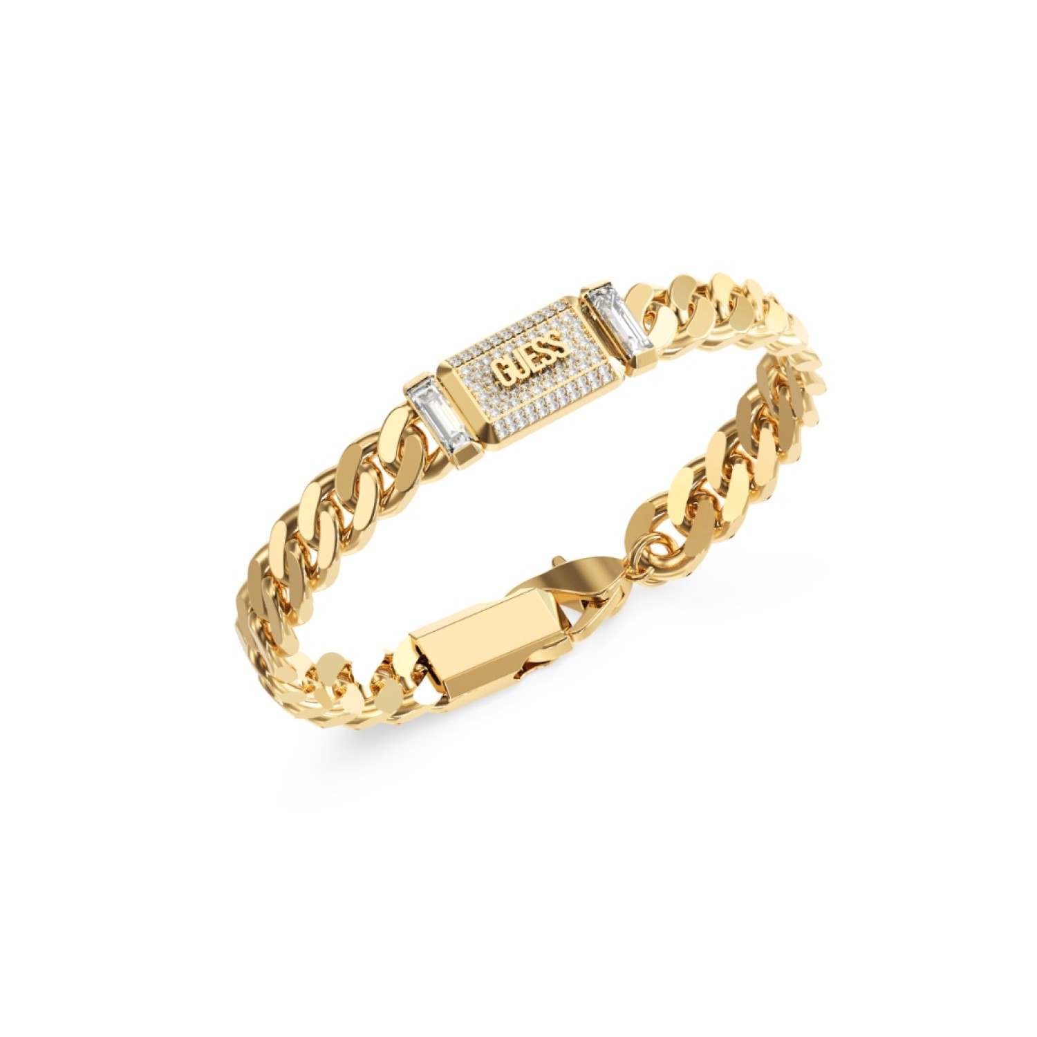 GUESS Mens Gold-Tone Supremo GUESS Tag Bracelet JUMB06066JWSTBKL GUESS Mens Gold-Tone Supremo GUESS Tag Bracelet JUMB06066JWSTBKL by Guess Jewellery