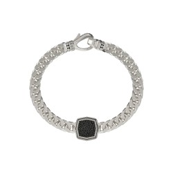 GUESS Octagon Pave Chain Bracelet JUMB06010JWSTL