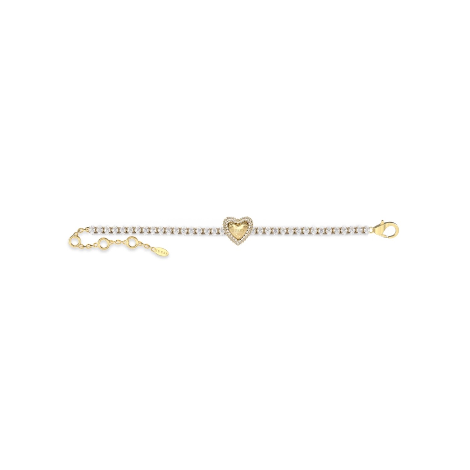 GUESS Pave Heart Tennis Bracelet JUBB06093JWYGL – Guess Jewellery Auckland | GUESS jewellery effortlessly transitions from daytime to nighttime wear, Fast Free Delivery from Auckland GUESS Pave Heart Tennis Bracelet JUBB06093JWYGL by Guess Jewellery
