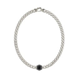 GUESS Silver-Tone Crystals Exagon Necklace JUMN06006JWSTT/U GUESS Silver-Tone Crystals Exagon Necklace JUMN06006JWSTT/U