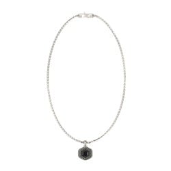 GUESS Silver-Tone Crystals Exagon Pendant Necklace JUMN06006JWSTT/U GUESS Silver-Tone Crystals Exagon Pendant Necklace JUMN06006JWSTT/U