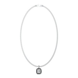 GUESS Silver-Tone Lion King Necklace JUMN05008JWSTT/U