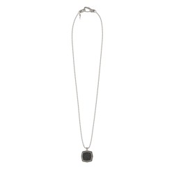 GUESS Silver-Tone Octagon Pave Necklace JUMN06013JWSTT/U GUESS Silver-Tone Octagon Pave Necklace JUMN06013JWSTT/U