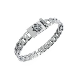 GUESS Silver-Tone Rebel Charm Bracelet JUMB05052JWASL