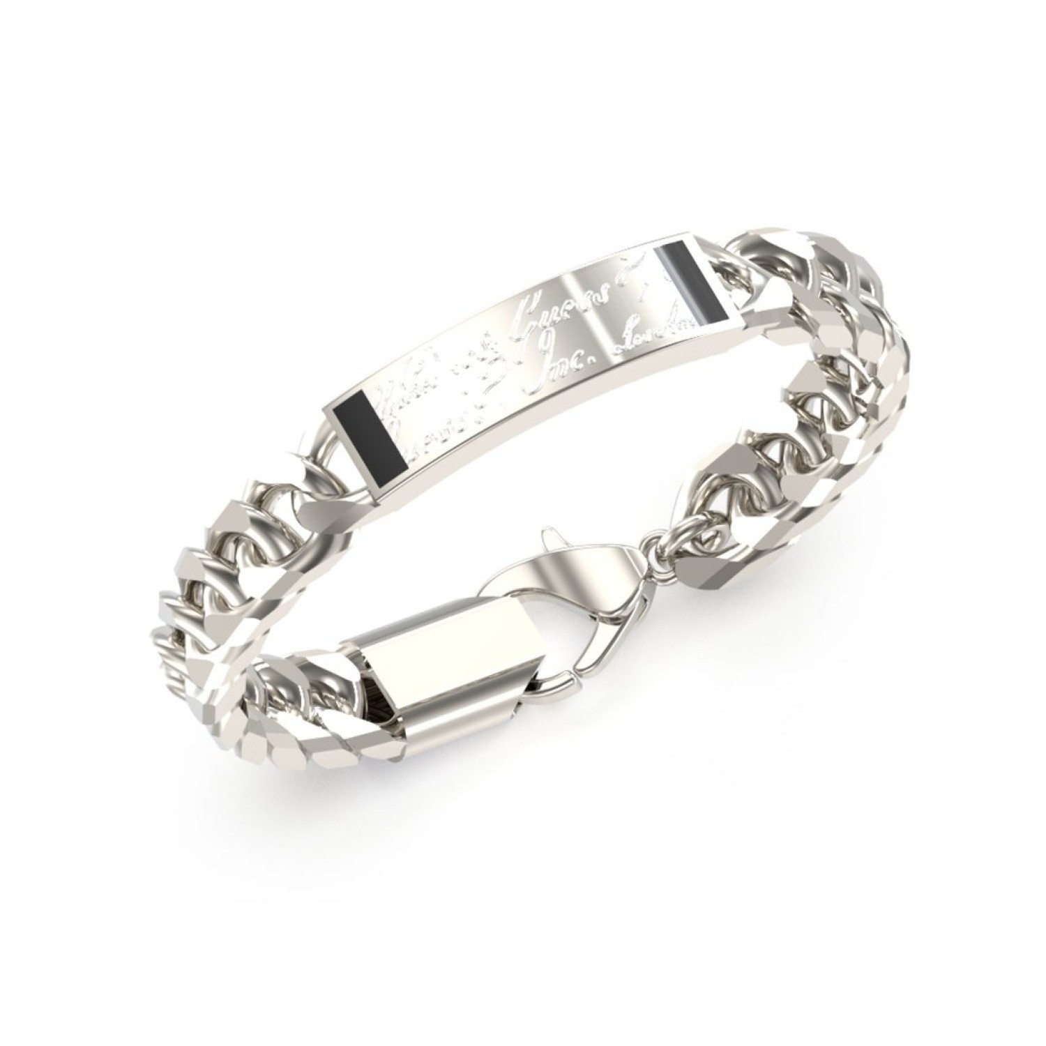 GUESS Silver-Tone Script Onyx Signet Bracelet JUMB04401JWSTL – Guess Jewellery Auckland GUESS Silver-Tone Script Onyx Signet Bracelet JUMB04401JWSTL by Guess Jewellery Auckland | GUESS jewellery effortlessly transitions from daytime to nighttime wear, Fast Free Delivery from Auckland