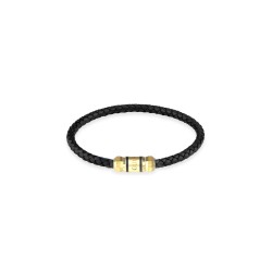 Gold-Tone Exagon Leather Bracelet JUMB05094JWYGBKL Gold-Tone Exagon Leather Bracelet JUMB05094JWYGBKL