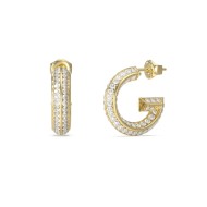 Gold-Tone G Crystal Hoop Earrings JUBE05444JWYGT/U