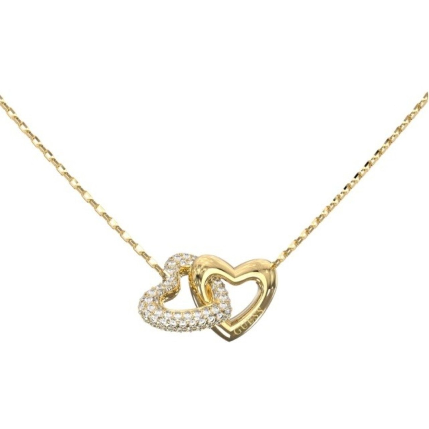 Gold-Tone Heart Links Necklace | JUBN06013JWYGT/U – Guess Jewellery Auckland | GUESS jewellery effortlessly transitions from daytime to nighttime wear, Fast Free Delivery from Auckland Gold-Tone Heart Links Necklace | JUBN06013JWYGT/U by Guess Jewellery