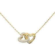 Gold-Tone Heart Links Necklace | JUBN06013JWYGT/U Gold-Tone Heart Links Necklace | JUBN06013JWYGT/U