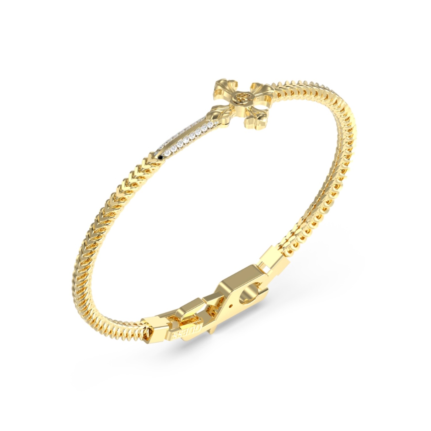 Gold-Tone Rebel Knight Bracelet JUMB05078JWYGL – Guess Jewellery Auckland | GUESS jewellery effortlessly transitions from daytime to nighttime wear, Fast Free Delivery from Auckland Gold-Tone Rebel Knight Bracelet JUMB05078JWYGL by Guess Jewellery