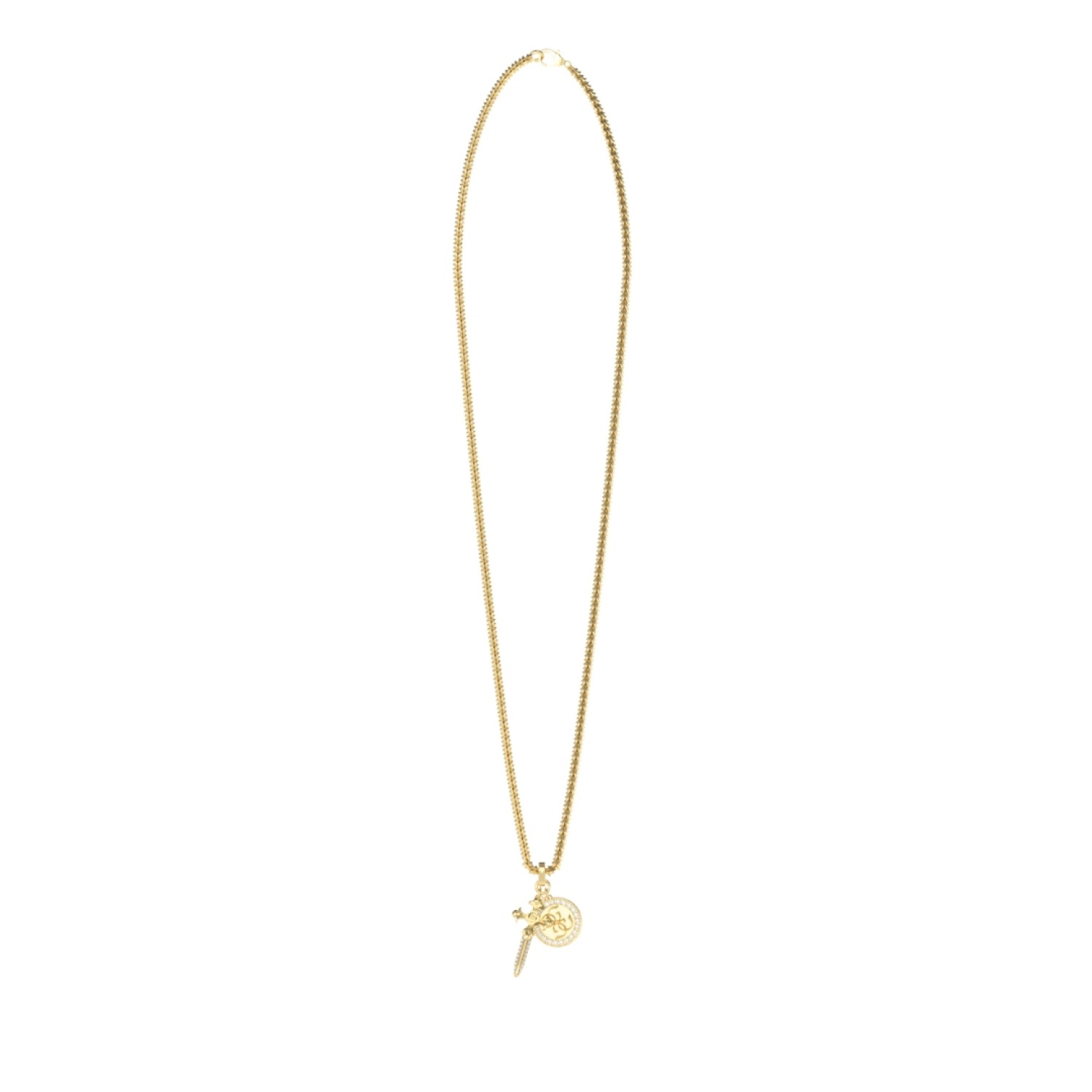 Gold-Tone Rebel Knight Necklace JUMN05075JWYGT/U – Guess Jewellery Auckland | GUESS jewellery effortlessly transitions from daytime to nighttime wear, Fast Free Delivery from Auckland Gold-Tone Rebel Knight Necklace JUMN05075JWYGT/U by Guess Jewellery