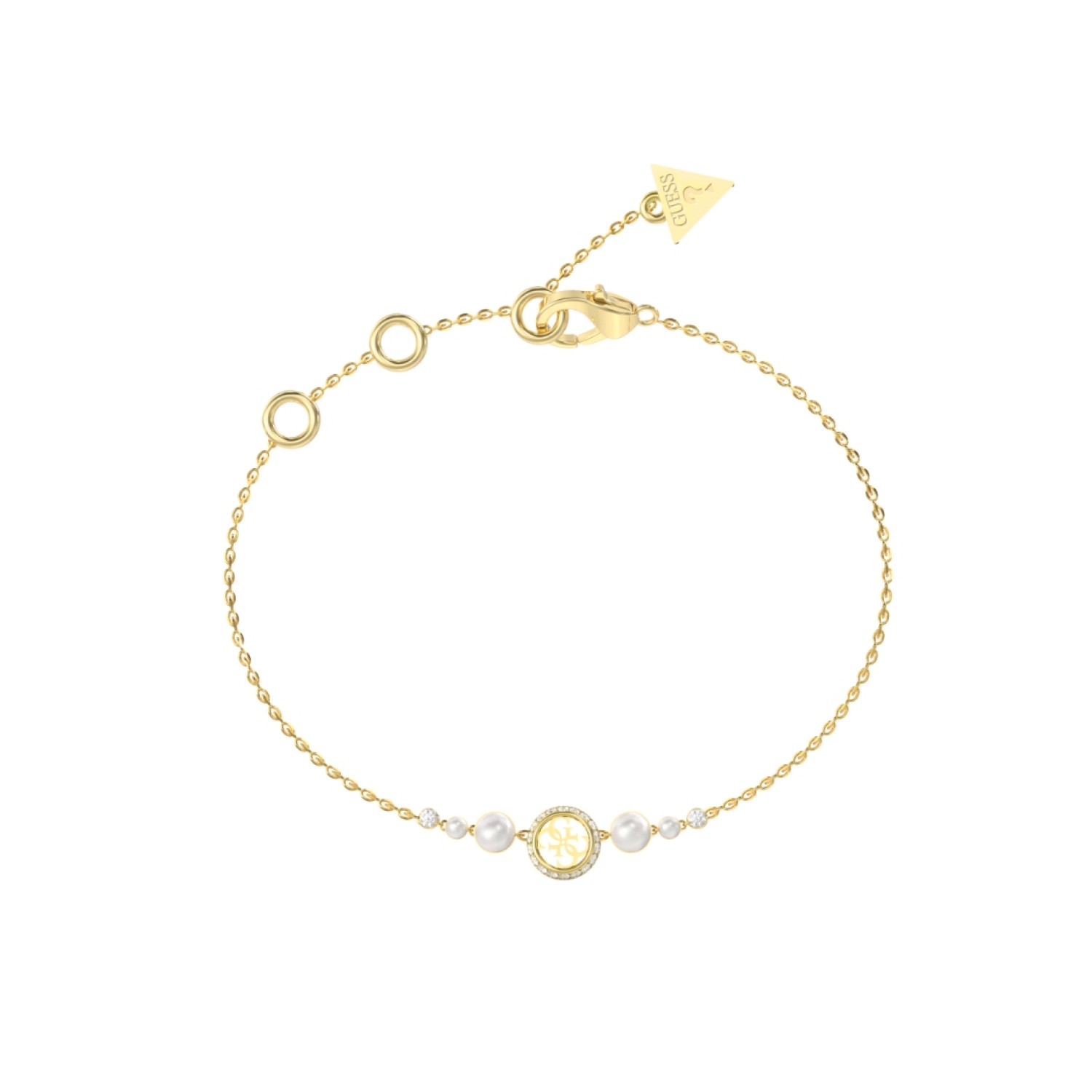 Gold-Tone Tiny Pearly Bracelet JUBB05516JWYGL – Guess Jewellery Auckland | GUESS jewellery effortlessly transitions from daytime to nighttime wear, Fast Free Delivery from Auckland Gold-Tone Tiny Pearly Bracelet JUBB05516JWYGL by Guess Jewellery