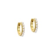 PERSIA: Pearl Huggie Earrings TBJ3983-02-28