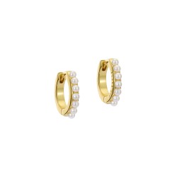 PERSIA: Pearl Huggie Earrings TBJ3983-02-28