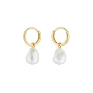 PERIAA: Pearl Huggie Earrings TBJ3121-02-28