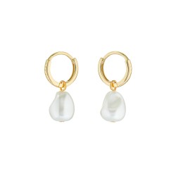 PERIAA: Pearl Huggie Earrings TBJ3121-02-28