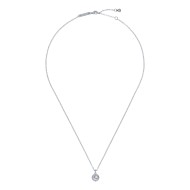 SOLTELL: Solitaire Sparkle Crystal Pendant Necklace TBJ3695-01-02
