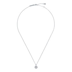 SOLTELL: Solitaire Sparkle Crystal Pendant Necklace TBJ3695-01-02