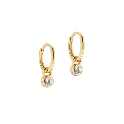 SINALAA: Crystal Huggie Earrings TBJ3028-02-02