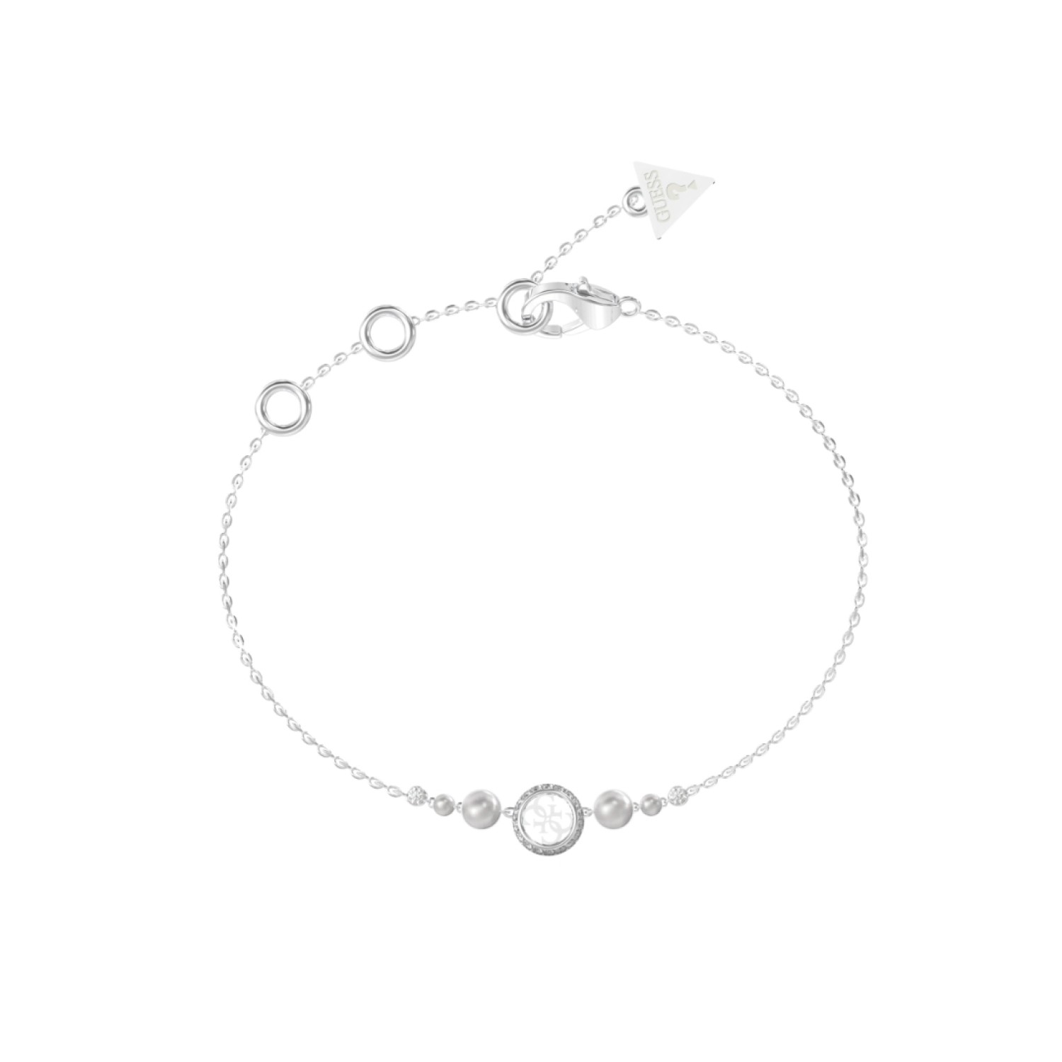 Silver-Tone Tiny Pearly Bracelet JUBB05516JWRHL – Guess Jewellery Auckland | GUESS jewellery effortlessly transitions from daytime to nighttime wear, Fast Free Delivery from Auckland Silver-Tone Tiny Pearly Bracelet JUBB05516JWRHL by Guess Jewellery