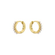 PERSIA: Pearl Huggie Earrings TBJ3983-02-28