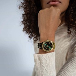 GW0033L8 Guess Gold Tone Green Dial Watch 