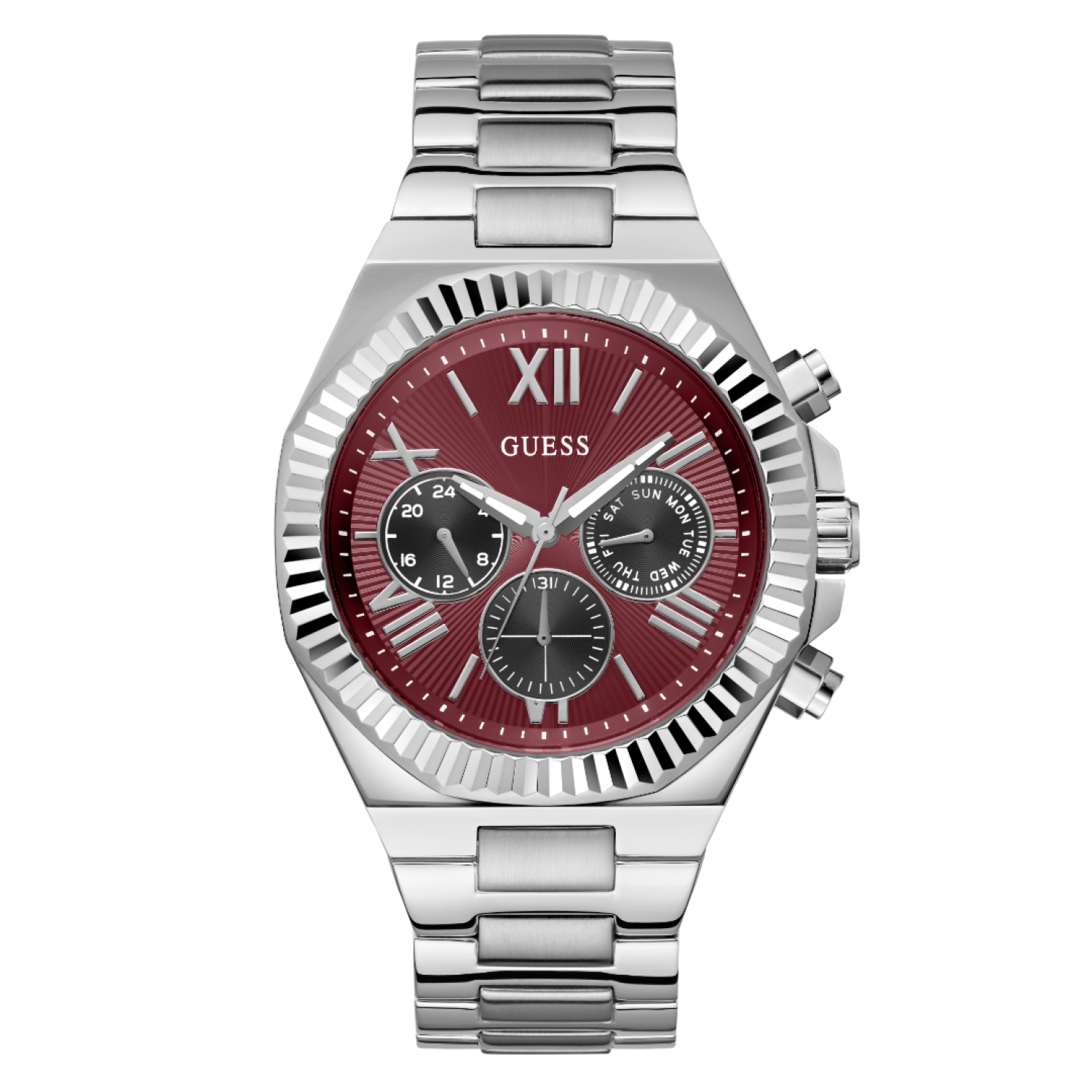 GW0703G7 GUESS Mens Silver-Tone Multi-Function Watch – GW0703G7 GUESS Mens Silver-Tone Multi-Function Watch by Guess Watches