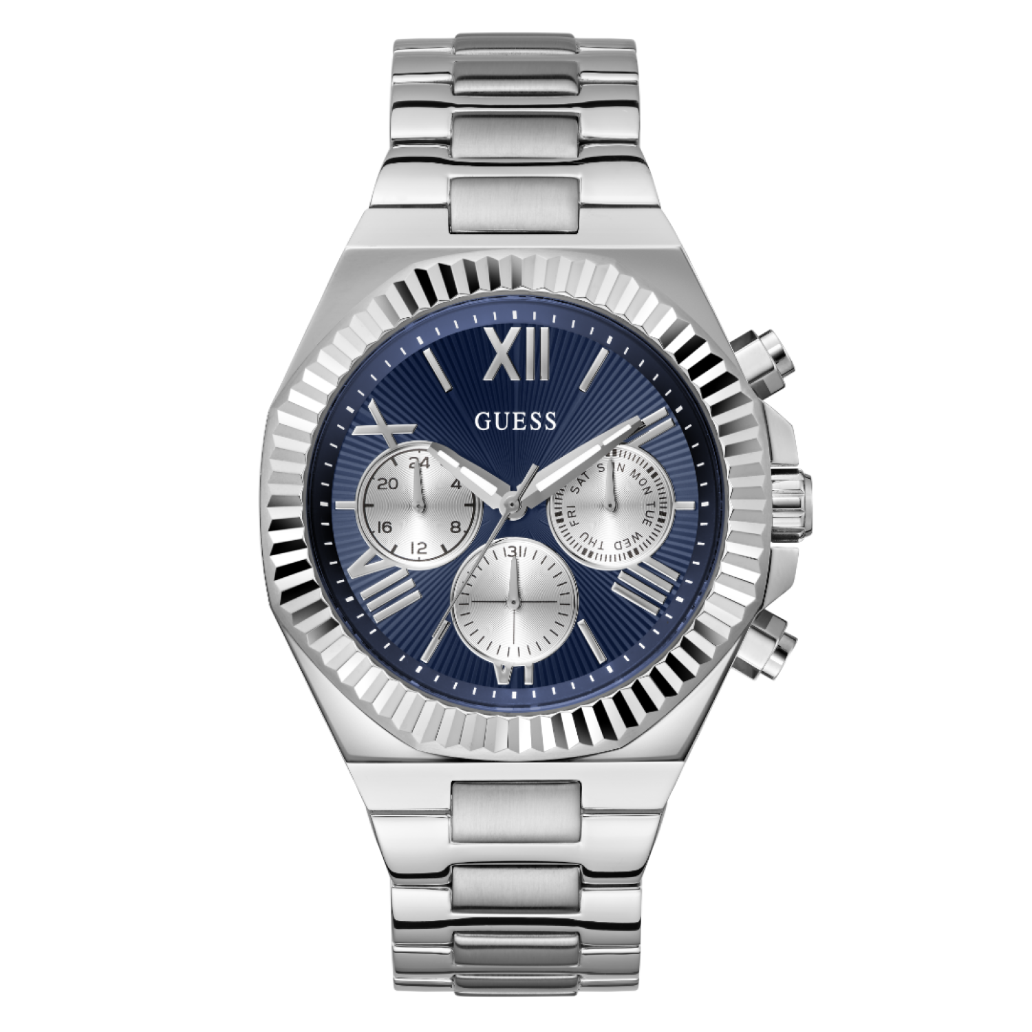 GW0703G8 GUESS Mens Silver-Tone Multifunction Watch – GW0703G8 GUESS Mens Silver-Tone Multifunction Watch by Guess Watches