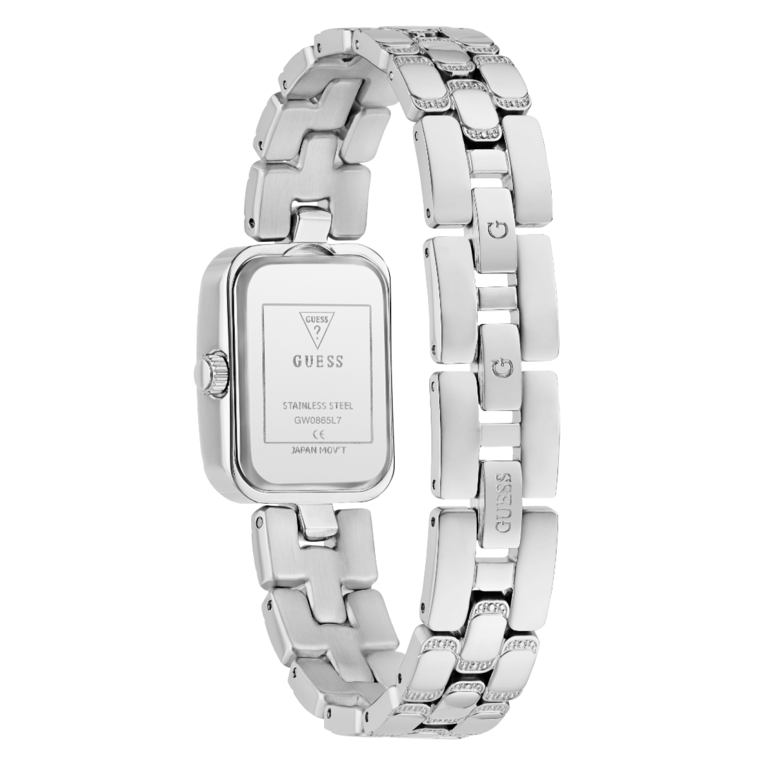 GW0865L7 GUESS Ladies Silver-Tone Analogue Watch by Guess Watches