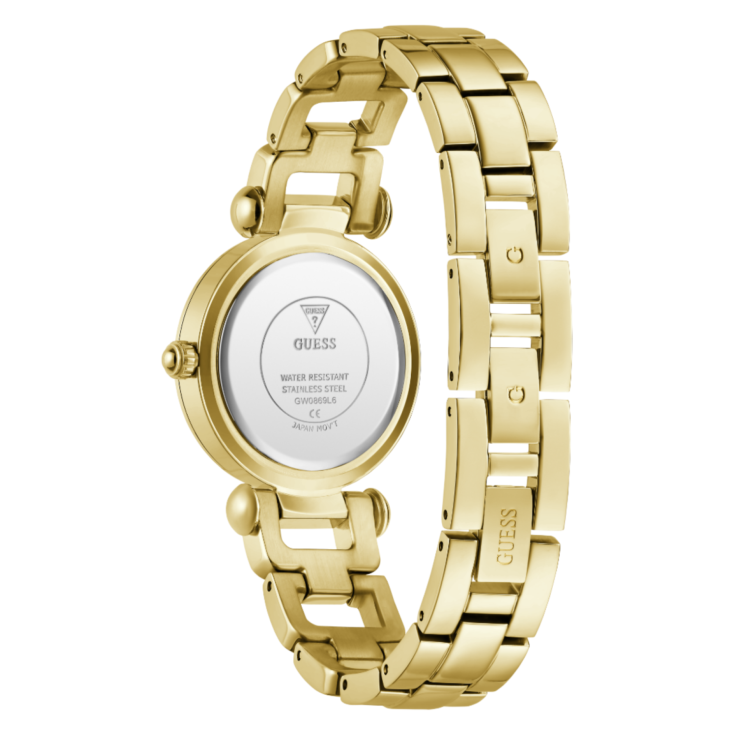 GW0869L6 GUESS Ladies Gold-Tone Analogue Watch – GW0869L6 GUESS Ladies Gold-Tone Analogue Watch by Guess Watches