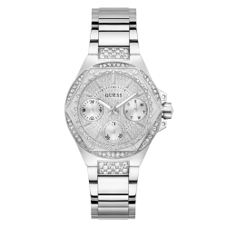GW0878L GUESS Ladies Silver Tone Analogue Watch