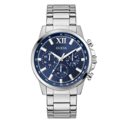 GW0900G4 GUESS Men's Silver Tone Multi-Function Watch