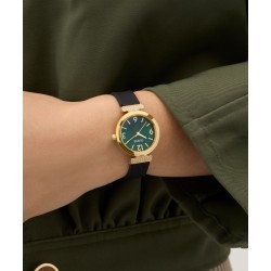 GW0912L4 GUESS Ladies Black Gold Tone Analogue Watch