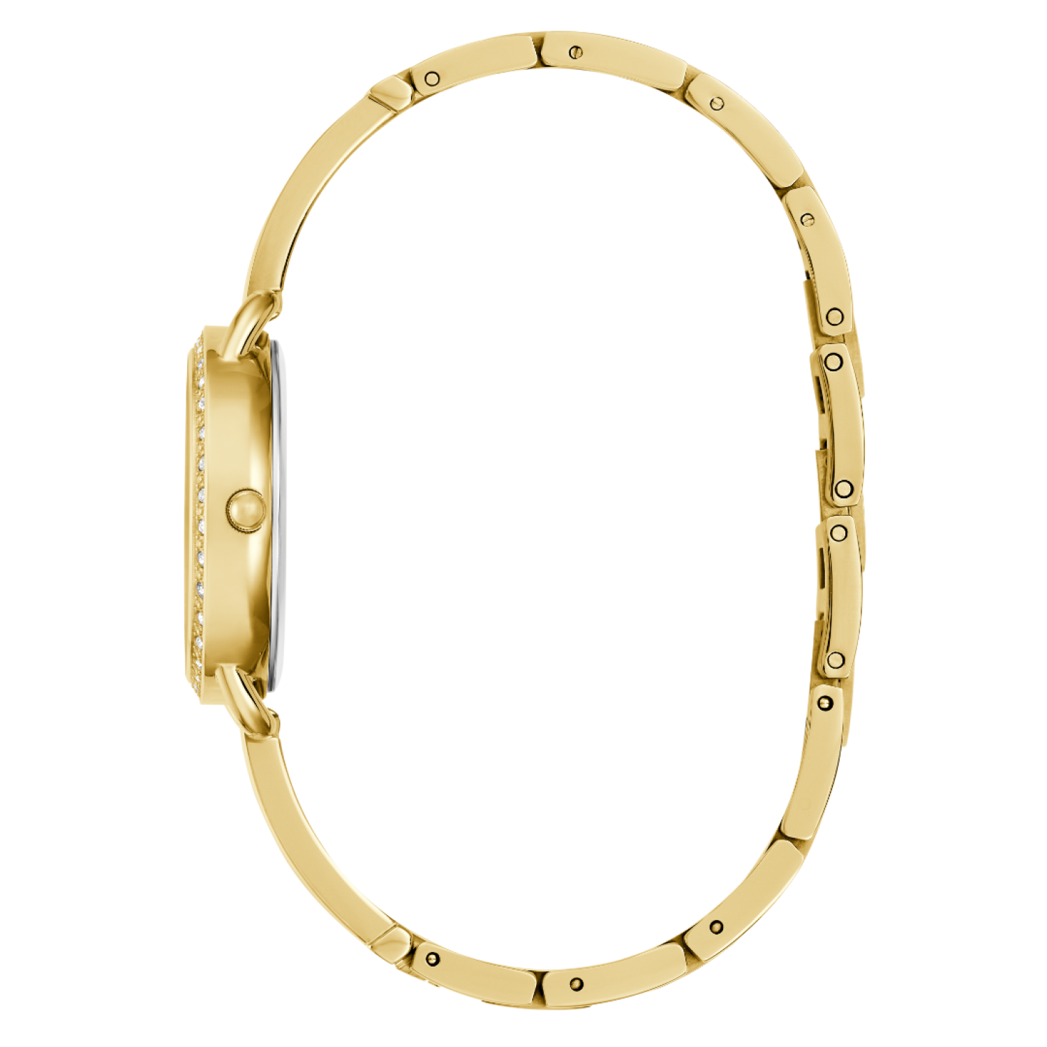 GW0914L2 GUESS Ladies Gold Tone Analogue Watch GW0914L2 GUESS Ladies Gold Tone Analogue Watch | Yellow gold casing with Gues Logo on Dial