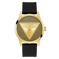GW0916G1 GUESS Men's Black Gold Tone Analogue Watch