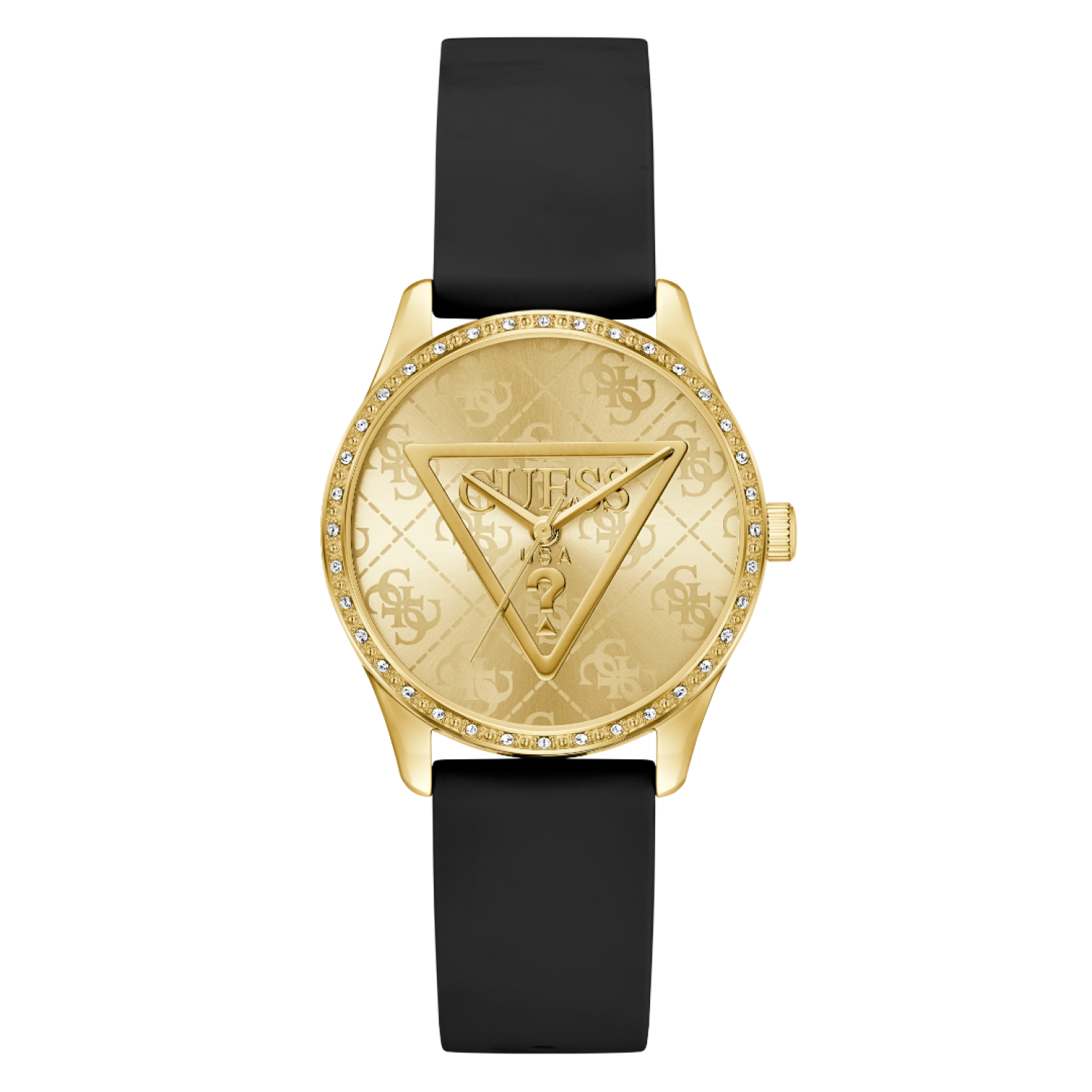 GW0942L2 Ladies Black Gold Tone Analogue Watch by