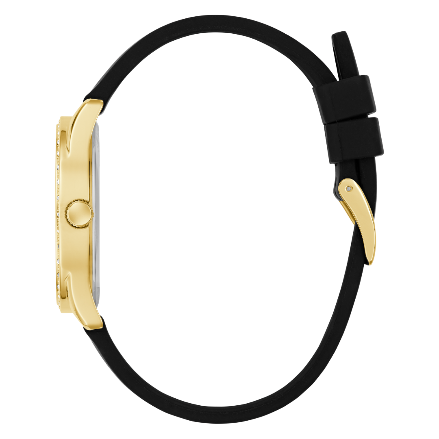 GW0942L2 Ladies Black Gold Tone Analogue Watch by