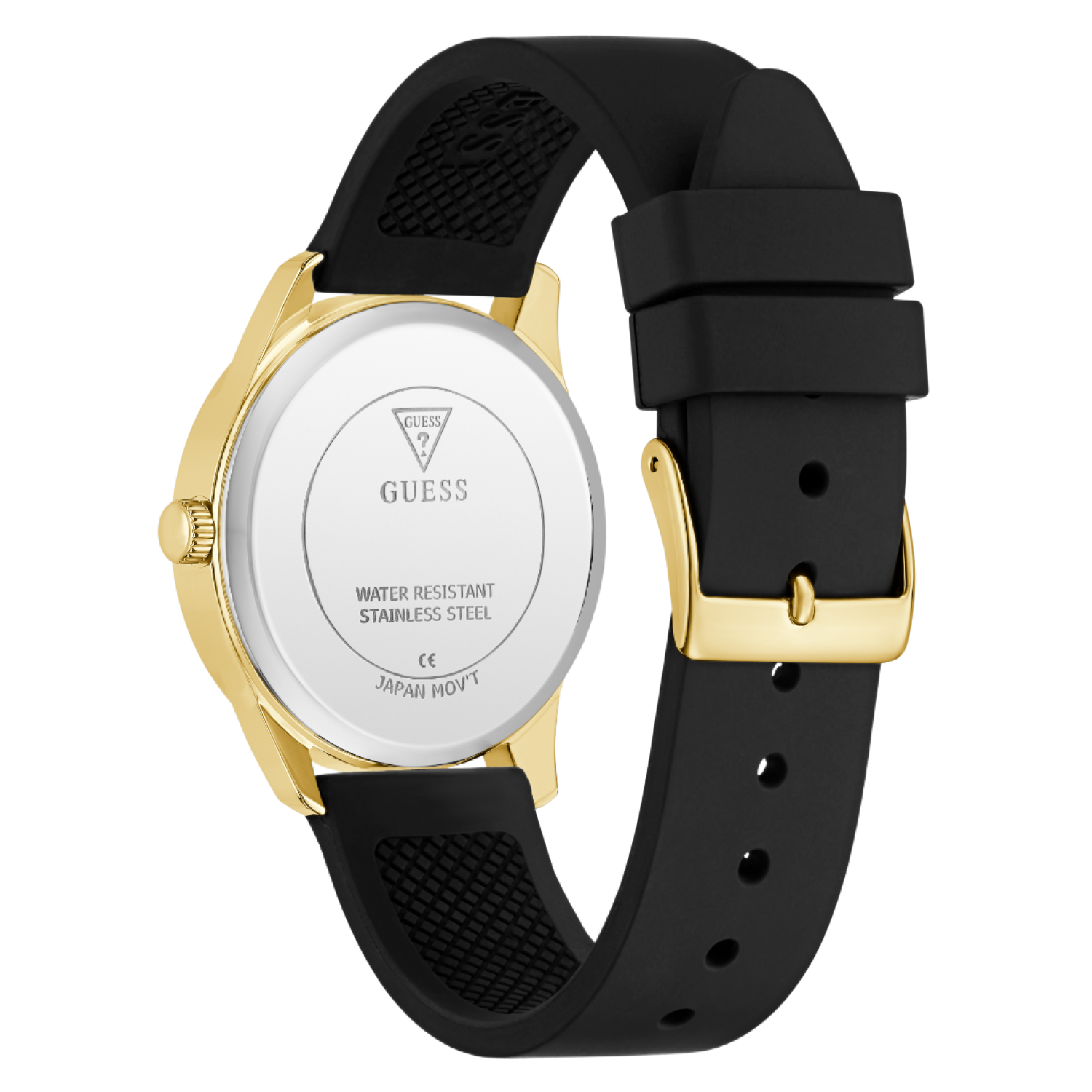 GW0942L2 Ladies Black Gold Tone Analogue Watch by