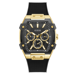 GW0956G2 Mens Black Gold Tone Multi-function Watch
