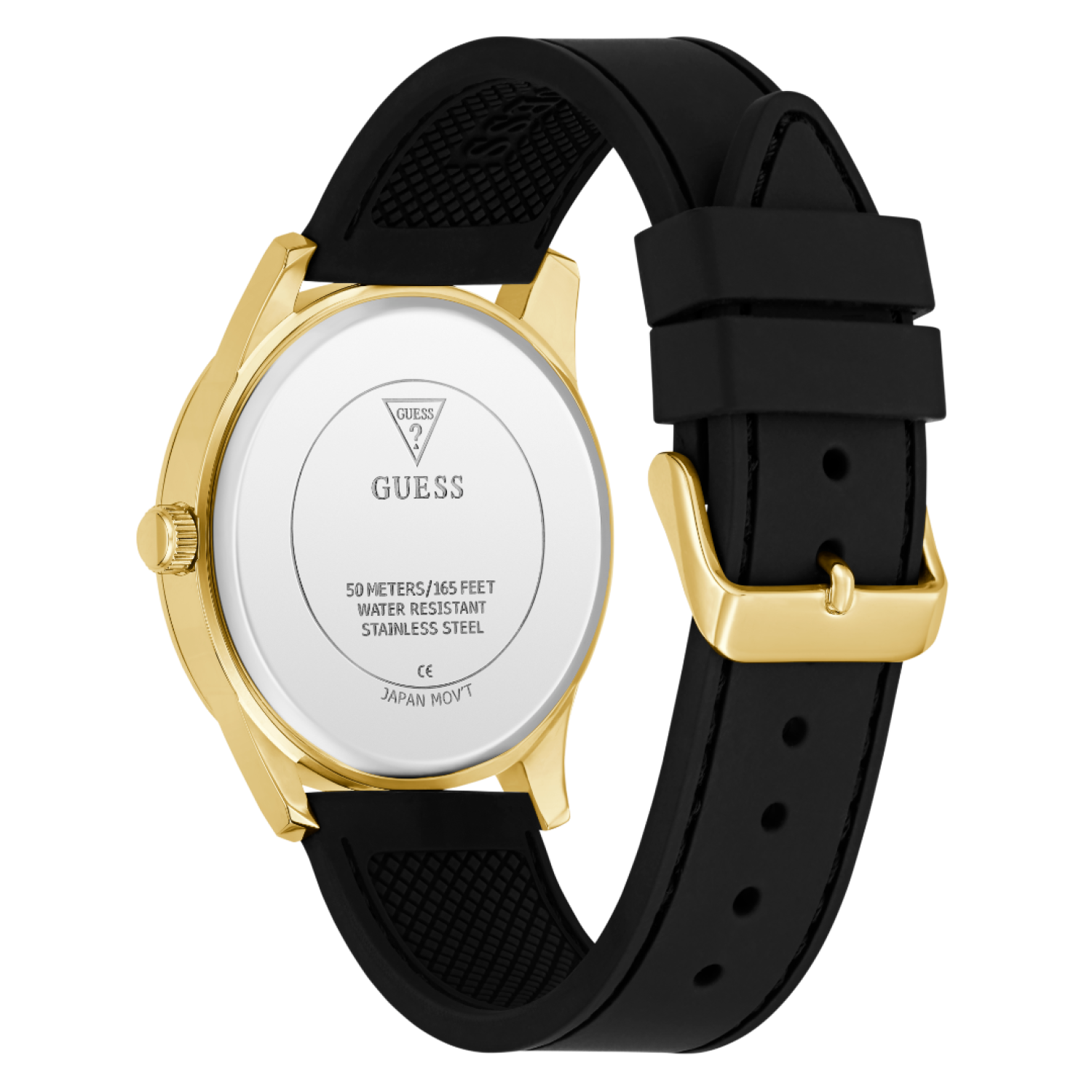 GW0957G2 Mens Black Gold Tone Analogue Watch – Guess Watches GW0957G2 Mens Black Gold Tone Analogue Watch by Guess