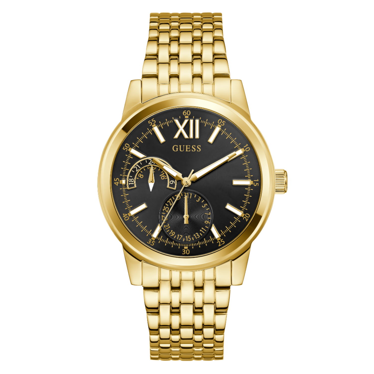 GW0976G2 Mens Gold Tone Multi-function Watch – Guess Watches GW0976G2 Mens Gold Tone Multi-function Watch by Guess